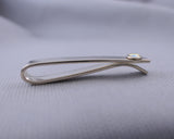 Sterling Silver Moonstone Bezel Set Slide Tie Bar