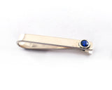 Sapphire Cuff Links and Tie Clip Set