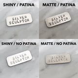 Sterling Silver Amethyst Flush Set Cufflinks | Silver Sculptor