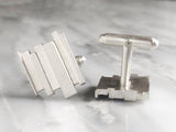 Sterling Silver Abstract Cufflinks | Silver Sculptor