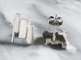 Abstract Formations Studs | Silver Sculptor