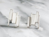 Abstract Formations Studs | Silver Sculptor