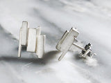 Abstract Formations Studs | Silver Sculptor