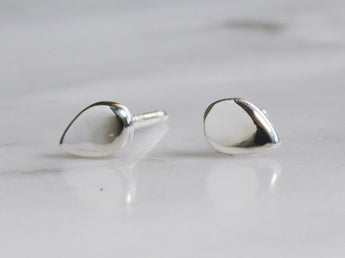 Teardrop Stud Earrings | Silver Sculptor