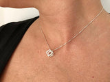 Sterling Silver Cube Necklace | Silver Sculptor