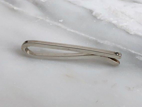 Black Diamond Tie Bar | Silver Sculptor