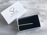 White Moissanite Tie Bar | Silver Sculptor