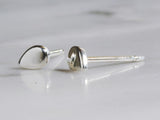 Teardrop Stud Earrings | Silver Sculptor