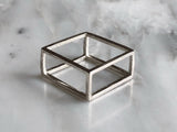 Modern Cube Stacking Ring | Silver Sculptor