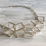 Cubed Statement Necklace | Silver Sculptor