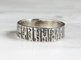 Sterling Silver Tree Bark Ring | Silver Sculptor