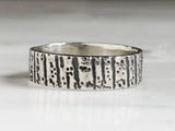 Sterling Silver Tree Bark Ring | Silver Sculptor